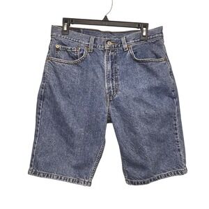 Levis 505 Regular Fit Denim Shorts Mens 32 Blue Cotton Jorts Y2K Brocore